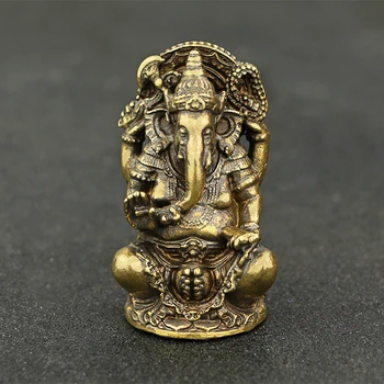 De Cobre De Estilo Indio, El Budismo Estatua De Ganesha Decoración Muebles Para El Hogar, De Regalo De Metal Artesanía Dios La Figura De La Estatua De La Escultura
