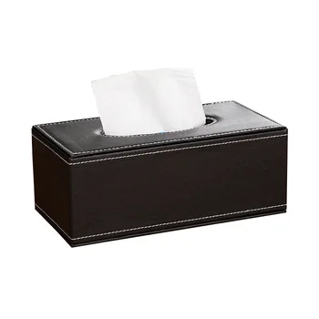 De cuero tejido caja de hogar coche personalizado del hotel de tejido caja de pañuelos de papel toalla de papel caja de pañuelos
