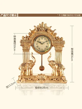 De Estilo europeo Salón del Reloj Reloj Elefante de la Suerte de la Casa de Ciudad de la Decoración Retro de Moda Creativo de Escritorio Grande Retro reloj