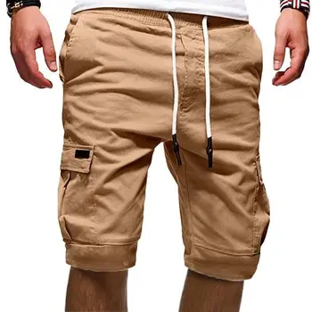De los hombres Casual Multi-bolsillo de los pantalones Cortos peso Ligero de secado Rápido Transpirable Cortos de Carga FS99