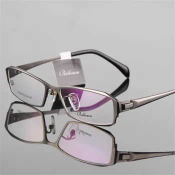 De los hombres Titanio Gafas de Marco de fotograma Completo de Negocio de Gafas de Prescripción Óptica de Gafas Para los Hombres de gama Alta placa de Titanio gafas