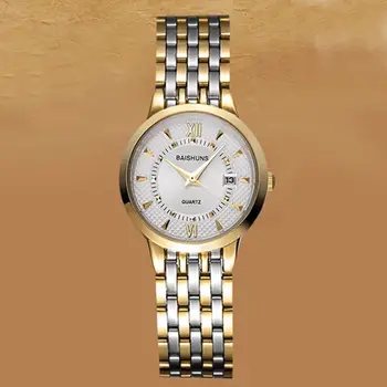 De lujo para Mujer Relojes Ladies Relojes de Oro, Relojes de las Mujeres de Acero Inoxidable Relojes de Cuarzo reloj de damen montres femmes reloj mujer