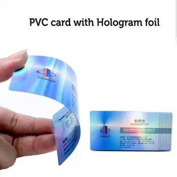 De plástico Tarjetas de Visita de la Tarjeta de Negocios de Impresión de Diseño Personalizado 100pcs Por Mucho Fábrica de PVC Glitte Holograma Tarjeta de Plástico