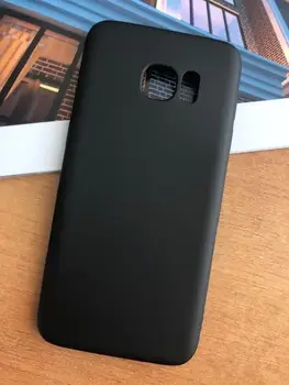 De silicona de tacto suave caso para Samsung Galaxy S7 borde g935 Negro