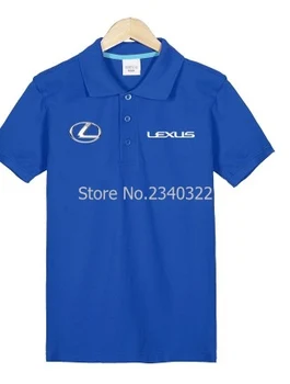 De verano los hombres de mujer de algodón Lexus de solapa de manga corta camisa de POLO de coche Lexus 4S tienda de utillaje en coche del club de polo camisetas