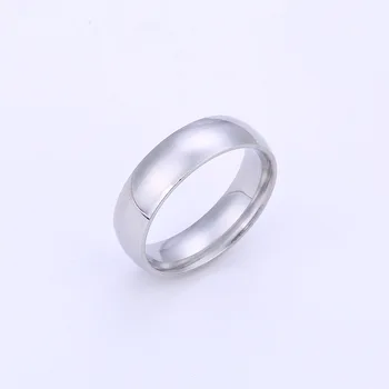 Dentro y fuera del arco de titanio anillo de acero inoxidable simple par de anillo de decirle anillo fabricante mayorista