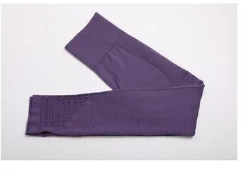 Deporte de mujeres Polainas Hueco Gimnasio Polainas Transparente Delgada de Compresión en Cuclillas Medias de Cintura Alta Pantalones de Yoga