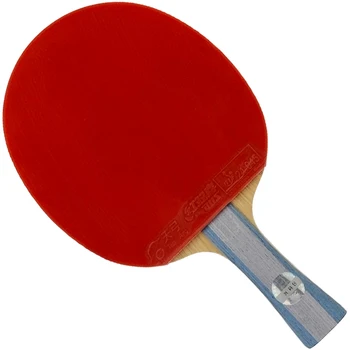 DHS de la Doble Felicidad MA LARGO DING NING 6 estrellas profesional de la raqueta de tenis de mesa de doble inversa de Ping-Pong, Raqueta de lazo rápido