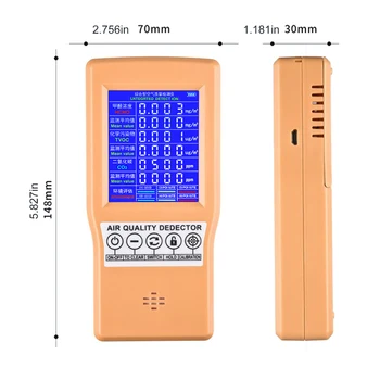 Digital Sensor de CO2 Monitor de Calidad del Aire Ppm Medidores de Gas Portátil Mini Dióxido de Carbono Detector Fiable Digital Sensor de CO2 Medidor