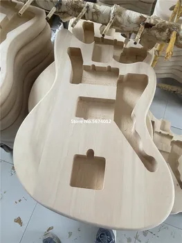 Directa de la fábrica de basswood registros de semi-acabado de la guitarra eléctrica cuerpo de BRICOLAJE puede ser personalizado y modificado de acuerdo a los requisitos de