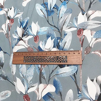 Diseño de la flor hermosa seda, Crepe DE chine tejido de seda de la impresión floral,SCDC911