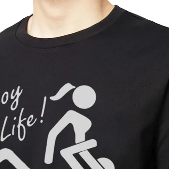 Disfrutar de la Vida Comer Más a Menudo el Sexo a los Hombres de la Camiseta de la Camiseta Personalizada Camisetas Divertidas Normal de Manga Corta Camiseta de los Hombres de Verano de la parte Superior de la Ropa