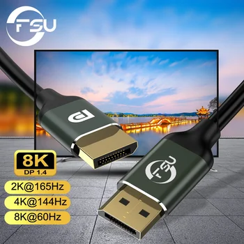 Displayport 1.4 Cable 8K 4K HDR 165Hz 60Hz de la Pantalla del Cable del Puerto DP Cable para Samsung Video de la PC Portátil, TV de DP 1.2 8K Cable DP