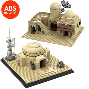 DIY de la Serie Star Wars de Lucas en la Casa de Tatooine Barrios bajos de los Bloques de Construcción Desierto Modelo de Arquitectura de los Niños Juguetes Educativos de los Niños de Regalo