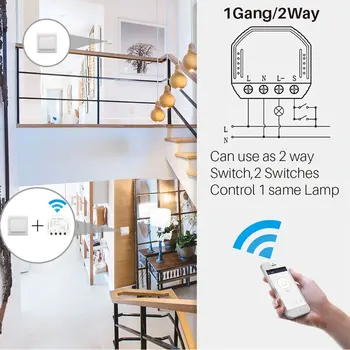 DIY Smart WiFi Interruptor Dimmer 1/2 Forma de Control de Luz LED Interruptor Tuya la Vida Inteligente de Control Remoto Funciona con Alexa Echo principal de Google