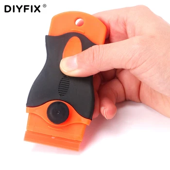 DIYFIX Teléfono LCD Removedor de Pegamento Rascador para el Teléfono Móvil de la Tableta de la Pantalla de Reparación de la Herramienta de Limpieza con 2 Cuchillas