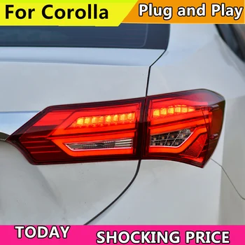 Doxa Car Styling Para el Toyota Corolla Altis parte Trasera de la Lámpara para 2012-2018 LED Carolla de las luces traseras las luces de circulación diurna+Freno+Parque+Señal+Revertir la luz