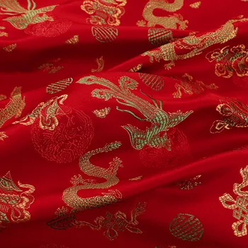 Dragón chino patrón de raso brocado jacquard patrón de costura de telas para coser el cheongsam y kimono vestido diseño de patchwork