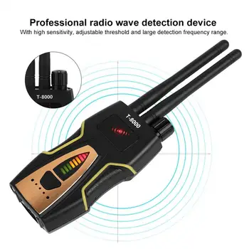 Dual inalámbrico de la Antena de la Señal de RF Detector Anti-espía Cámara oculta de Audio GSM GPS Scan Buscador de Privacidad de Proteger la Seguridad de la Nave