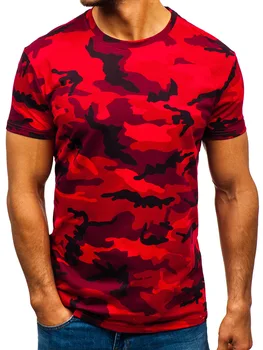 E-BAIHUI de Verano Nueva Moda de Camuflaje de camiseta de los Hombres Casual O-cuello de la Ropa de Algodón T Camisa de los Hombres de Manga Corta Camiseta Tops G008