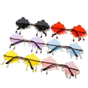 EBROT de la Moda de la Mariposa de Montura de Gafas de sol de las Mujeres De 2020 Marca de Lujo Diseñador de la Nube de la Borla Steampunk Gafas de Sol Únicas de Gran Corazón