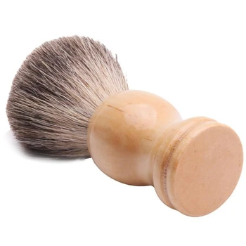 El cabello de los Hombres Afeitarse la Barba Cepillo de Salón de los Hombres Facial Barba de Limpieza Aparato de Afeitar de la Herramienta de máquina de Afeitar Cepillo Con Mango de Madera Para los Hombres