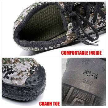 El camuflaje de la Liberación de los Zapatos de los Hombres antideslizante Resistente al Desgaste Zapatos de Hombre las Mujeres de Gran Tamaño de 34 a 45 años Bajo-top de los Zapatos de Entrenamiento Militar