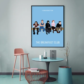 El Club del Desayuno estampados de inspiración minimalista cartel de la película Abstracto Minimalista, Arte de la Pared de la Lona de Pintura de la Pared la Imagen de Decoración para el Hogar