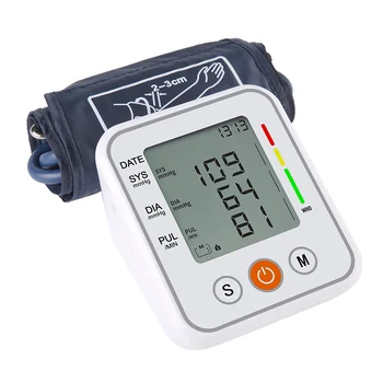 El Equipo médico Tonómetro Medidor Automático de Brazo Superior del Monitor de Presión Arterial Medidor de Ritmo Cardiaco Tensiometro BP Esfigmomanómetro