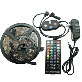 El indicador LED de Bluetooth Tiras de luces RGB 5050 SMD 2835 DC 12V Flexible Impermeable de la Cinta de Navidad, Luces LED WiFi Controlador de 5M 10M 15M