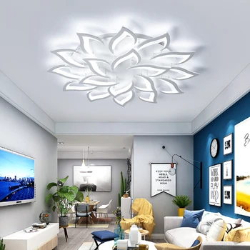 El nuevo pétalo de Araña Para la Sala de estar Dormitorio Casa lustre para sala AC85-265V LED Moderna de Techo Araña de Accesorios de la Lámpara de lustre