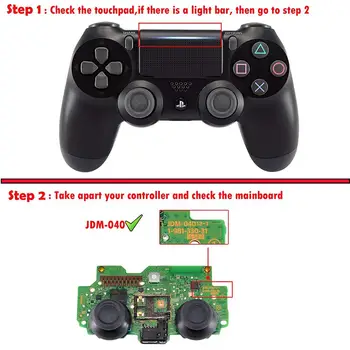 El reemplazo de la Vivienda de shell Thumbsticks Dapd Para PS4 Pro jds 040 JDM-040 caja del Controlador Kit de Reparación de R1L1R2L2 Gatillo Tapas de los Botones