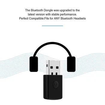 El supermini Portátil USB Dongle Inalámbrico de Bluetooth de los Auriculares Adaptador de Micrófono Para PS4 Controlador de la Consola Receptor de Equipo de Juego