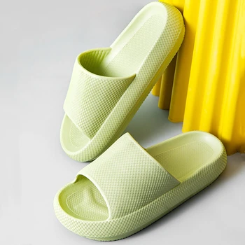El verano de Baño de las Mujeres Platforn Zapatos de Tendencia Suela Gruesa Casa antideslizante Salón EVA Diapositivas Interior Sólido de los Hombres Amantes de Zapatillas