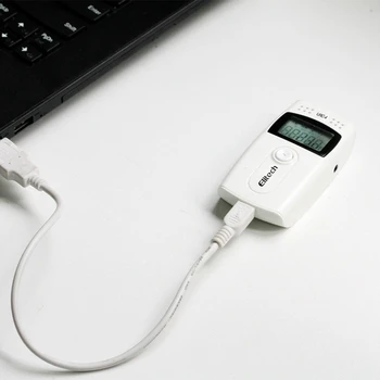Elitech RC-4HC USB Registrador de Temperatura y Humedad 16000 Puntos de Registro de la Capacidad de LCD Temp Grabadora