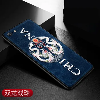 En relieve de Cuero de la Cubierta Trasera Para iPhone 6 iPhone 6 6 Plus Caso Especial de China de Estilo de Teléfono de los Casos Aixuan