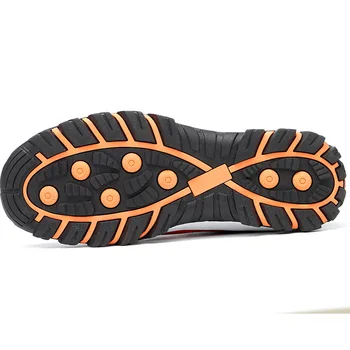 Envío de la gota de la industria al aire libre de los hombres de los zapatos de seguridad puntera de acero anti golpe transpirable botas de trabajo de las zapatillas de deporte de tamaño más 39-46 RXM206