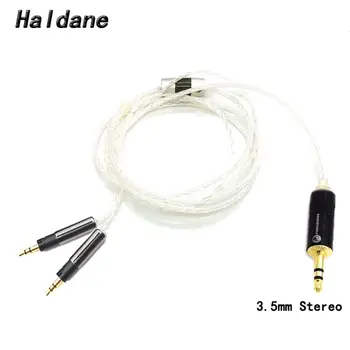 Envío gratis Haldane Estéreo de 3,5 mm 8 Núcleos 7N OCC Plateado R70X Auriculares Cable de Actualización para ATH-R70X R70X auriculares