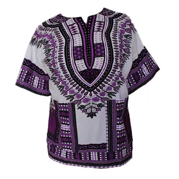 (Envío rápido) Dashiki diseño de la moda africana tradicional impreso algodón Dashiki T-shirts para unisex (HECHO EN TAILANDIA)