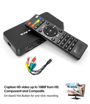 EZCAP 295 Tarjeta de Captura de Vídeo de 1080P Grabador de Vídeo HD Para Xbox PS3 PS4 USB 2.0 de Reproducción de Vídeo en Línea Transmisión en Vivo