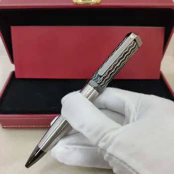 Famosa marca de lujo bolígrafo estudiante adulto de la firma de la pluma de la marca de diseño de acero inoxidable de la firma de la pluma con la caja original