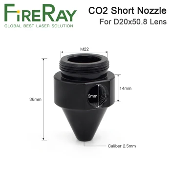 Fireray Boquilla de Aire para Dia.20 FL50.8 de la Lente o de la Cabeza del Láser de CO2, Láser de Corte de la Máquina