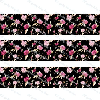 Flor de cintas impresas de grosgrain cinta de BRICOLAJE Arco Manualidades de Decoración de la Fiesta de la Boda Decoración de Regalo de 50 yardas