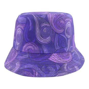 FOXMOTHER Nuevo Sol de Verano Panamá Casquette Reversible Púrpura Pescador Sombreros Para las Mujeres de las Señoras de Gorras