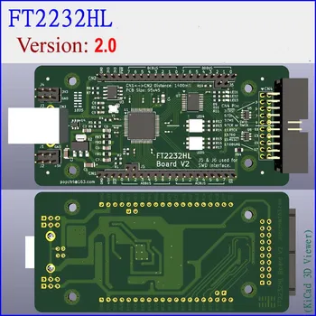 FT2232HL la Junta de Desarrollo FT2232H USB A Puerto Serie JTAG OpenOCD