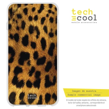 FunnyTech®funda de Silicona para el Vsmart Activo 1 Plus l leopard textura marron