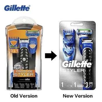 Gillette Fusion ProGlide 3 en 1 Styler de los Hombres de Afeitar Cuerpo del Agresor y de la Barba Trimmer de los Hombres de afeitar Blades recargas