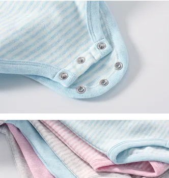 Goocheer Alta de bebé recién nacido ropa clásica de la raya de la ropa interior del cuerpo de traviesas de pijama recién nacido niña pijama de algodón ropa de dormir
