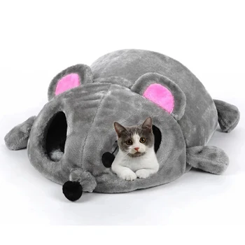 Gracioso Gato de la Casa de la Cama de los Animales de Ratón de Diseño de Gato Túnel de Juguete con el Balón Dentro de Chihuahua Yorkies de Dormir de la Perrera de la Cueva de Envío de la Gota