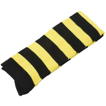 Gran Ancho de banda de la Rodilla Prohibido Calcetines (Amarillo + Negro)